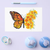 Bloem vlinder met gele Californische pap Flyer (Enkel)