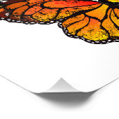 Bloem vlinder met gele Californische pap Foto Afdruk (Hoek)