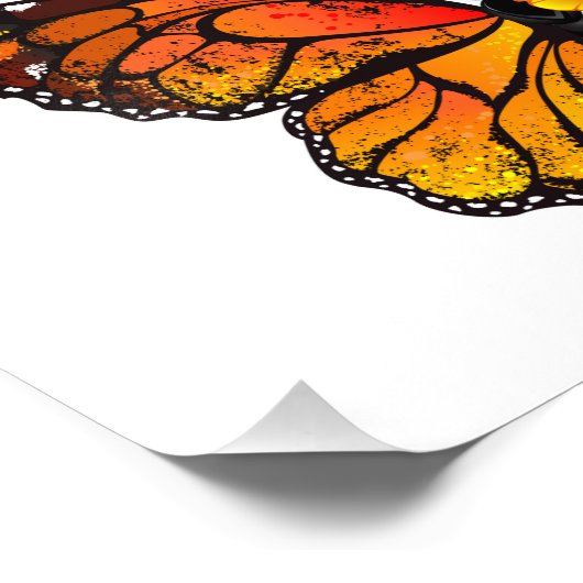 Bloem vlinder met gele Californische pap Foto Afdruk (Hoek)