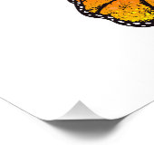 Bloem vlinder met gele Californische pap Foto Afdruk (Hoek)