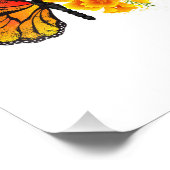 Bloem vlinder met gele Californische pap Foto Afdruk (Hoek)