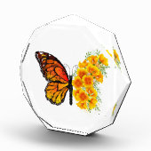 Bloem vlinder met gele Californische pap Fotoblokken (Rechts)