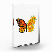 Bloem vlinder met gele Californische pap Fotoblokken (Links)