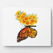 Bloem vlinder met gele Californische pap Fotoplaat (Voorkant)