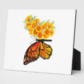 Bloem vlinder met gele Californische pap Fotoplaat (Zijkant)