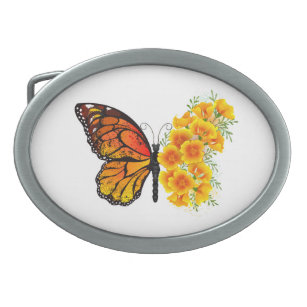 Bloem vlinder met gele Californische pap Gesp