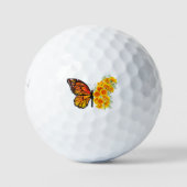 Bloem vlinder met gele Californische pap Golfballen (Voorkant)