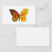 Bloem vlinder met gele Californische pap Informatiekaartje (Voorkant / Achterkant)