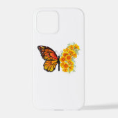 Bloem vlinder met gele Californische pap iPhone Hoesje (Achterkant)