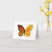 Bloem vlinder met gele Californische pap Kaart (Gele Bloem)