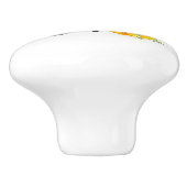 Bloem vlinder met gele Californische pap Keramische Knop (Zijkant)