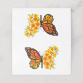 Bloem vlinder met gele Californische pap Klantenkaartje (Buitenkant ongevouwen)