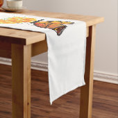 Bloem vlinder met gele Californische pap Korte Tafelloper (Voorbeeld)