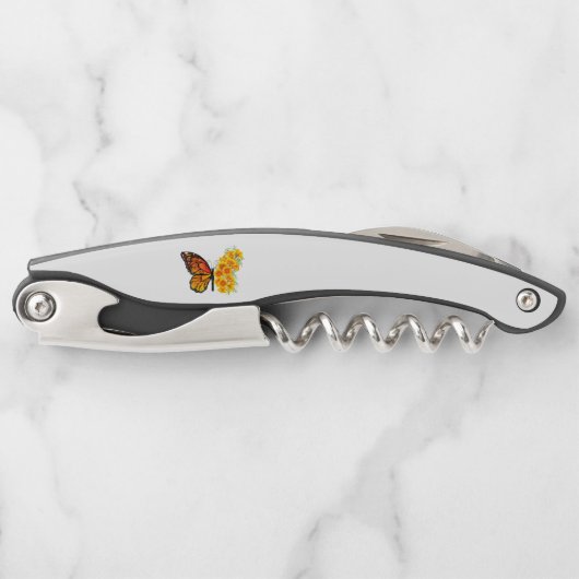 Bloem vlinder met gele Californische pap Kurkentrekker (Voorkant)