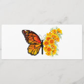 Bloem vlinder met gele Californische pap Menu (Voorkant)