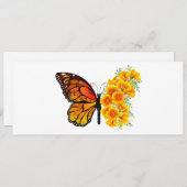 Bloem vlinder met gele Californische pap Menu (Voorkant / Achterkant)