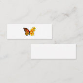 Bloem vlinder met gele Californische pap Mini Visitekaartje (Voorkant / Achterkant)