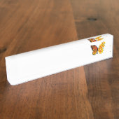 Bloem vlinder met gele Californische pap Naambordje (Zijkant)
