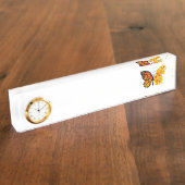 Bloem vlinder met gele Californische pap Naambordje (Zijkant)