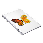 Bloem vlinder met gele Californische pap Notitieboek (Rechterzijde)