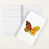 Bloem vlinder met gele Californische pap Notitieboek (Binnen)
