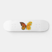 Bloem vlinder met gele Californische pap Persoonlijk Skateboard (Horizontaal)