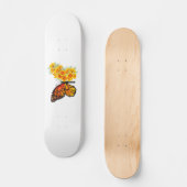 Bloem vlinder met gele Californische pap Persoonlijk Skateboard (Voorkant)