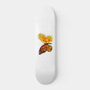 Bloem vlinder met gele Californische pap Persoonlijk Skateboard