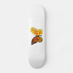Bloem vlinder met gele Californische pap Persoonlijk Skateboard
