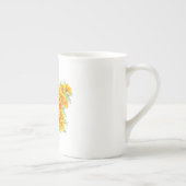 Bloem vlinder met gele Californische pap Porselein Kop (Rechts)