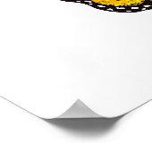 Bloem vlinder met gele Californische pap Poster (Hoek)