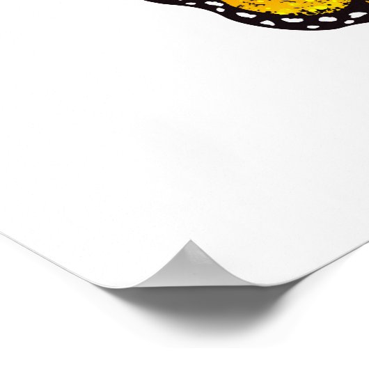 Bloem vlinder met gele Californische pap Poster (Hoek)