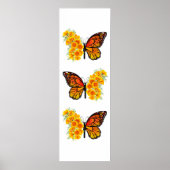 Bloem vlinder met gele Californische pap Poster (Voorkant)
