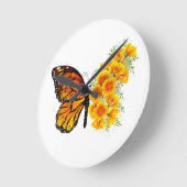 Bloem vlinder met gele Californische pap Ronde Klok (Hoek)