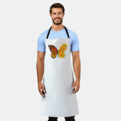 Bloem vlinder met gele Californische pap Schort (Gedragen)