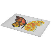 Bloem vlinder met gele Californische pap Snijplank (Hoek)