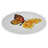 Bloem vlinder met gele Californische pap Snijplank (Hoek)