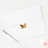 Bloem vlinder met gele Californische pap Sticker (Envelop)