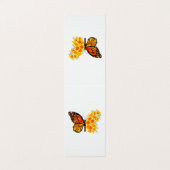 Bloem vlinder met gele Californische pap Visitekaartje (Buitenkant ongevouwen)