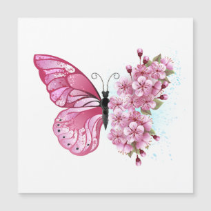Bloem Vlinder met Roze Sakura