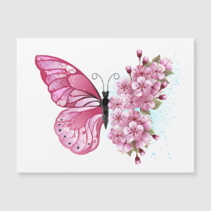 Bloem Vlinder met Roze Sakura