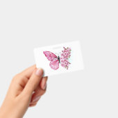 Bloem Vlinder met Roze Sakura Badge (Handheld)