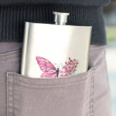Bloem Vlinder met Roze Sakura Flacon (Voorbeeld)