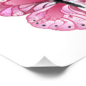 Bloem Vlinder met Roze Sakura Foto Afdruk (Hoek)