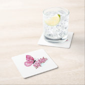 Bloem Vlinder met Roze Sakura Kartonnen Onderzetters (Insitu)