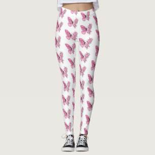 Bloem Vlinder met Roze Sakura Leggings