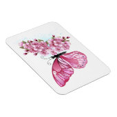 Bloem Vlinder met Roze Sakura Magneet (Rechterzijde)