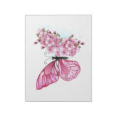 Bloem Vlinder met Roze Sakura Notitieblok (Linkerzijde)