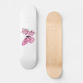 Bloem Vlinder met Roze Sakura Persoonlijk Skateboard (Voorkant)