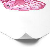Bloem Vlinder met Roze Sakura Poster (Hoek)